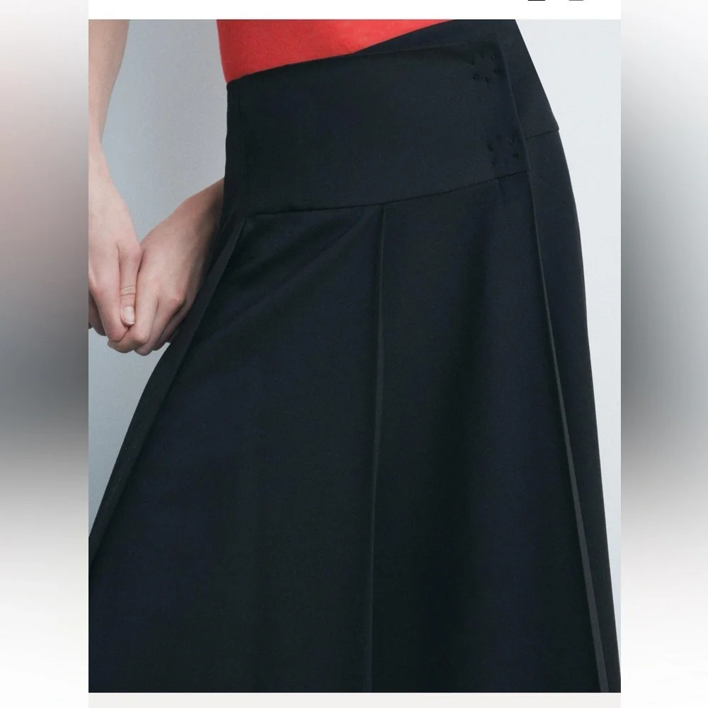 BOX PLEAT MIDI SKIRT ZW COLLECTION